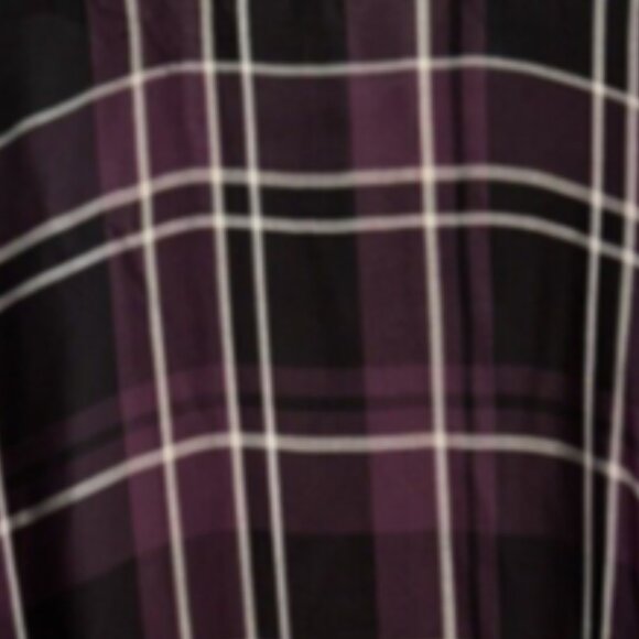 JONES NEW YORK SIGNATURE Women’s Purple Plaid Shirt - Picture 8 of 8